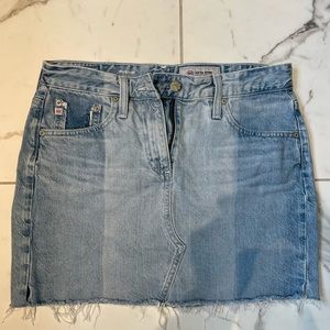Ag-Ed denim “The Sandy Mini Skirt” two tone